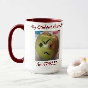 Grappig GROEN & ROOD 'Apple van mijn student' Mok
