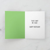 Grappig groen verrast gezicht Emoji Birthday Kaart (Binnen)