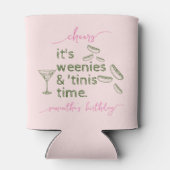 Grappig groen Weenies & Tinis Martini Verjaardagsf Blikjeskoeler (Achterkant)