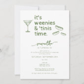 Grappig groen Weenies & Tinis Martini Verjaardagsf Kaart (Voorkant)