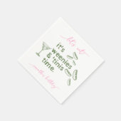 Grappig groen Weenies & Tinis Martini Verjaardagsf Servet (Hoek)