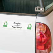 Grappig groene slang met maraca-cartoon bumpersticker (Op Truck)