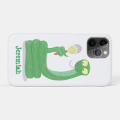 Grappig groene slang met maraca-cartoon Case-Mate iPhone case (Achterkant (horizontaal))
