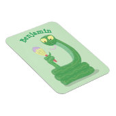 Grappig groene slang met maraca-cartoon magneet (Rechterzijde)