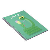Grappig groene slang met maraca-cartoon notitieboek (Rechterzijde)