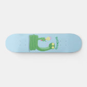 Grappig groene slang met maraca-cartoon persoonlijk skateboard (Horizontaal)