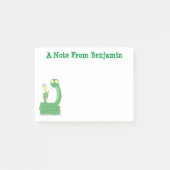 Grappig groene slang met maraca-cartoon post-it® notes (Voorkant)