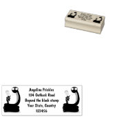 Grappig groene slang met maraca-cartoon rubberstempel (Gestempeld)