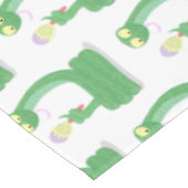 Grappig groene slang met maraca-cartoon tafelkleed (Gekanteld)