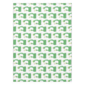 Grappig groene slang met maraca-cartoon tafelkleed (Voorkant)