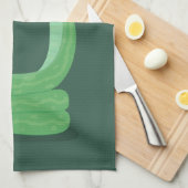 Grappig groene slang met maraca-cartoon theedoek (Quarter Fold)