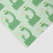 Grappig groene slang met maraca-cartoon tissuepapier (Detail)