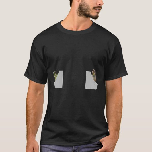 Grappig Groene Wang Conure Shirt Schattigee Pocket (Voorkant)