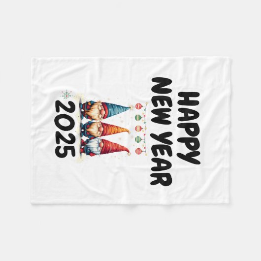 grappig Gronnie Vuurwerk gelukkig nieuwjaar 2025 D Fleece Deken (Voorkant (Horizontaal))