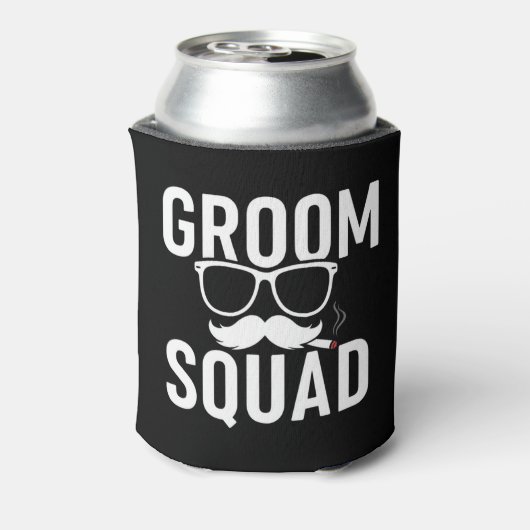 Grappig Groom Squad Wedding Party Design Blikjeskoeler (Blikje Achterkant)