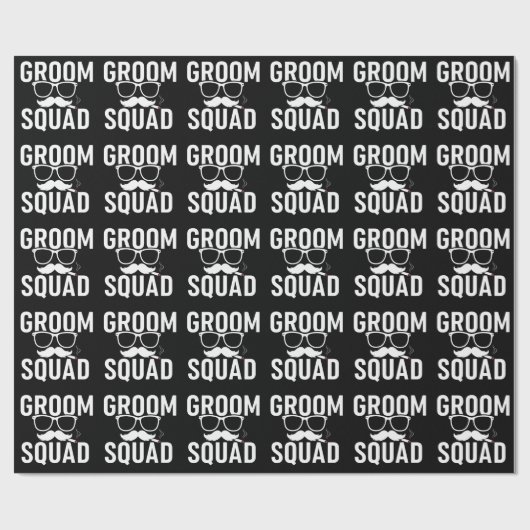 Grappig Groom Squad Wedding Party Design Cadeaupapier (Vlak)