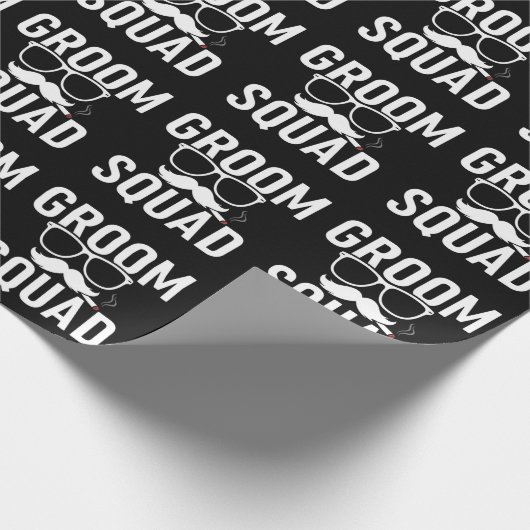 Grappig Groom Squad Wedding Party Design Cadeaupapier (Hoek)