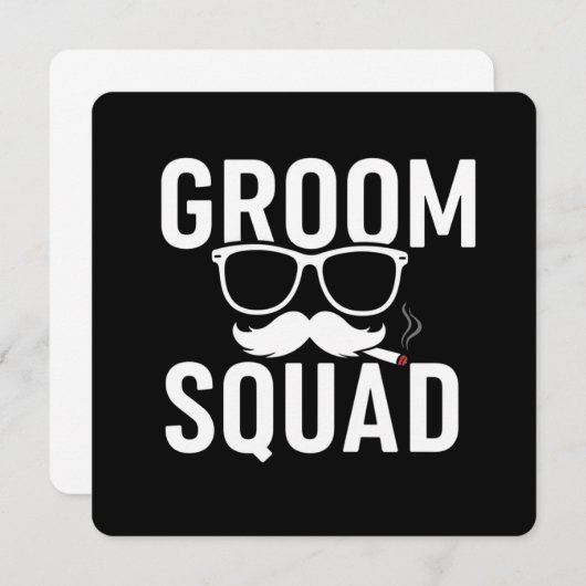 Grappig Groom Squad Wedding Party Design Kaart (Voorkant / Achterkant)