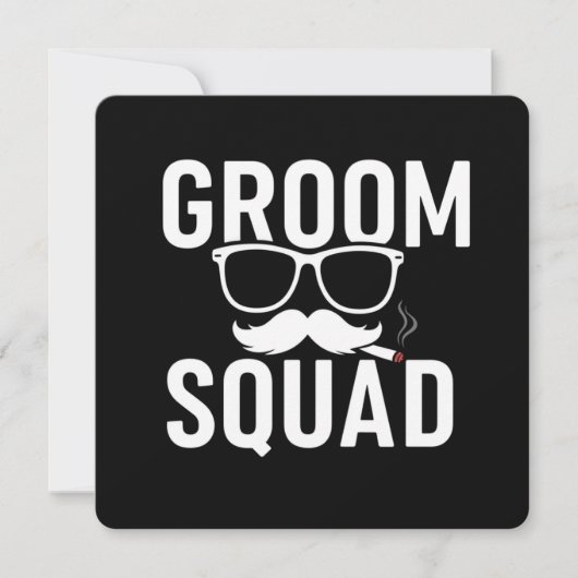 Grappig Groom Squad Wedding Party Design Kaart (Voorkant)