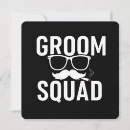 Grappig Groom Squad Wedding Party Design Kaart