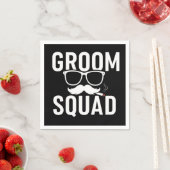 Grappig Groom Squad Wedding Party Design Servet (Insitu)