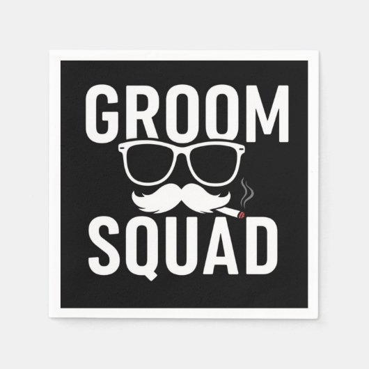Grappig Groom Squad Wedding Party Design Servet (Voorkant)