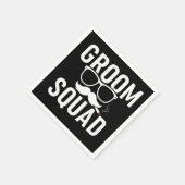 Grappig Groom Squad Wedding Party Design Servet (Hoek)