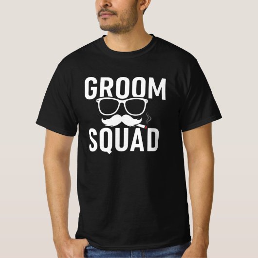 Grappig Groom Squad Wedding Party Design T-shirt (Voorkant)