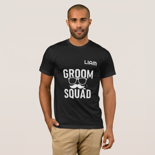 Grappig Groom Squad Wedding Party Design T-shirt (Voorkant volledig)