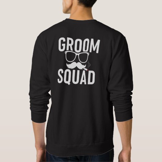 Grappig Groom Squad Wedding Party Design Trui (Achterkant)