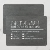 Grappig Groomsman Best Man Checklist Voorstel Kaart (Voorkant / Achterkant)