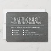 Grappig Groomsman Best Man Checklist Voorstel Kaart (Voorkant)