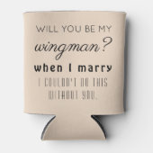 Grappig Groomsman huwelijksaanzoek elegante amande Blikjeskoeler (Voorkant)