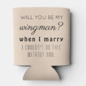 Grappig Groomsman huwelijksaanzoek elegante amande Blikjeskoeler (Achterkant)