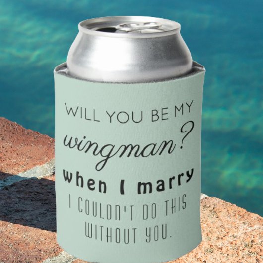 Grappig Groomsman huwelijksaanzoek elegante luxe Blikjeskoeler