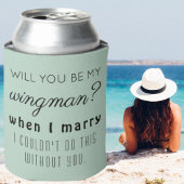 Grappig Groomsman huwelijksaanzoek elegante luxe Blikjeskoeler