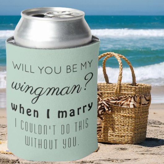 Grappig Groomsman huwelijksaanzoek elegante luxe Blikjeskoeler