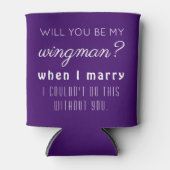 Grappig Groomsman Trouwvoorstel Elegant Paarse Blikjeskoeler (Voorkant)