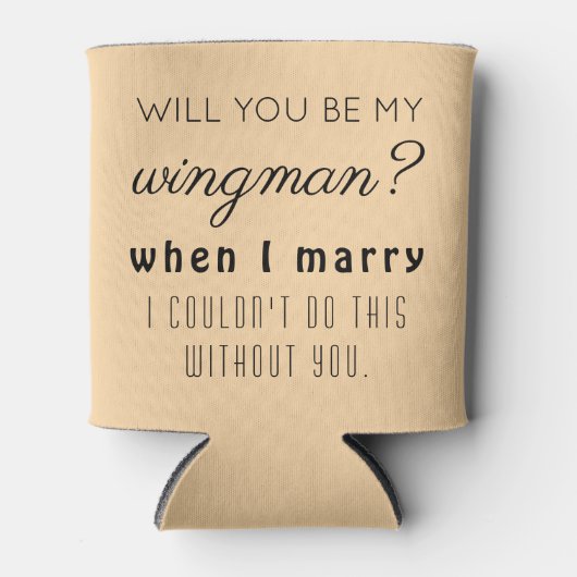 Grappig Groomsman Trouwvoorstel Elegant Toscaans Blikjeskoeler (Voorkant)