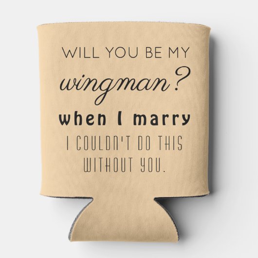 Grappig Groomsman Trouwvoorstel Elegant Toscaans Blikjeskoeler (Achterkant)