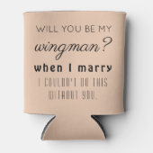 Grappig Groomsman Trouwvoorstel Elegant Zand Blikjeskoeler (Voorkant)