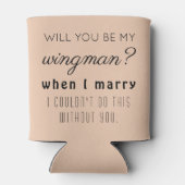 Grappig Groomsman Trouwvoorstel Elegant Zand Blikjeskoeler (Achterkant)