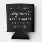 Grappig Groomsman Trouwvoorstel Elegant Zwart Blikjeskoeler (Achterkant)