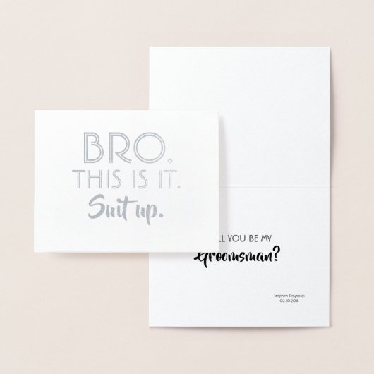 Grappig Groomsman voorstel - dit is het Folie Kaarten (Display)