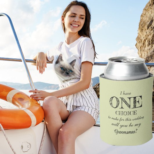 Grappig - Groomsman voorstel One Choice Pistache Blikjeskoeler