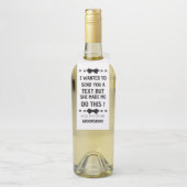 Grappig Groomsmen voorstel | Beste man voorstel Flessenhanger (Op fles)