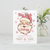 Grappig groot nick energie bachelorette kerstfeest kaart (Staand voorkant)