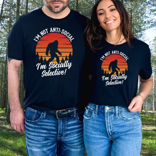 Grappig groot voet niet asociaal selectief t-shirt