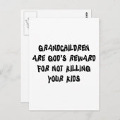 Grappig grootouders cadeau briefkaart (Voorkant / Achterkant)