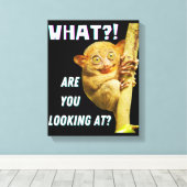 Grappig groots geoogste doelwit wat je ziet canvas afdruk (Insitu (Houten vloer))